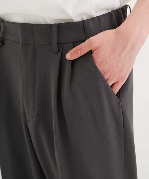 CITY TOKYO（シティトウキョウ）の「LYCRAテックワイドテーパードスラックス〈セットアップ可能〉（スラックス・メンズ・ダークブラウン/グレー/ブラック・1/3/2）」の18枚目の写真