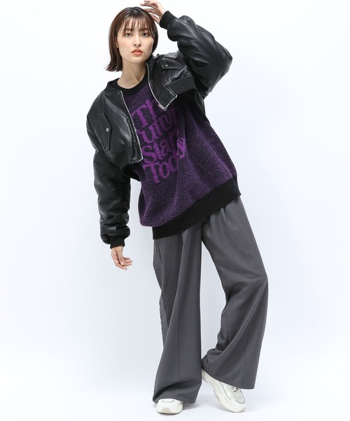 Anui（アニュイ）の「【TGC teen 着用アイテム/UNISEX】フェザーロゴニット（ニット/セーター・レディース・ピンク/ブラック/オフホワイト・S/M）」の19枚目の写真