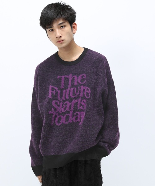 Anui（アニュイ）の「【TGC teen 着用アイテム/UNISEX】フェザーロゴニット（ニット/セーター・レディース・ピンク/ブラック/オフホワイト・S/M）」の21枚目の写真