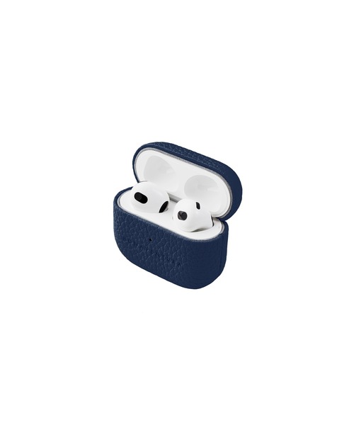 BONAVENTURAエアポッズ 3 ケース シュリンクレザーインディゴブルー AirPods 第3世代/エアポッズ 3 シュリンクレザーケース | ボナ