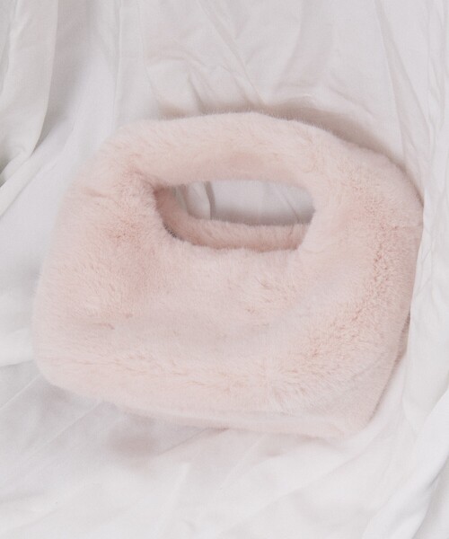 Firsthand(ファーストハンド)の「Firsthand/ファーストハンド Ecofur Handbag / エコファーハンドバッグ/Ecofur Handbag / エコファーハンドバッグ(ハンドバッグ・レディース・ピンク/サックスブルー/ホワイト/ブラウン/マスタード・ONE SIZE)」の5枚目の写真