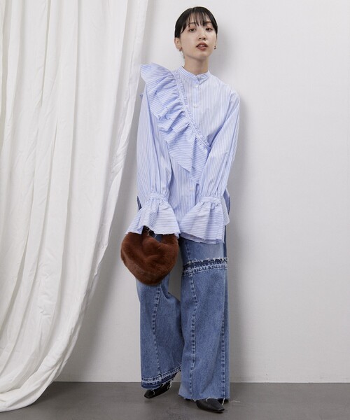 Firsthand(ファーストハンド)の「Firsthand/ファーストハンド Ecofur Handbag / エコファーハンドバッグ/Ecofur Handbag / エコファーハンドバッグ(ハンドバッグ・レディース・ピンク/サックスブルー/ホワイト/ブラウン/マスタード・ONE SIZE)」の20枚目の写真