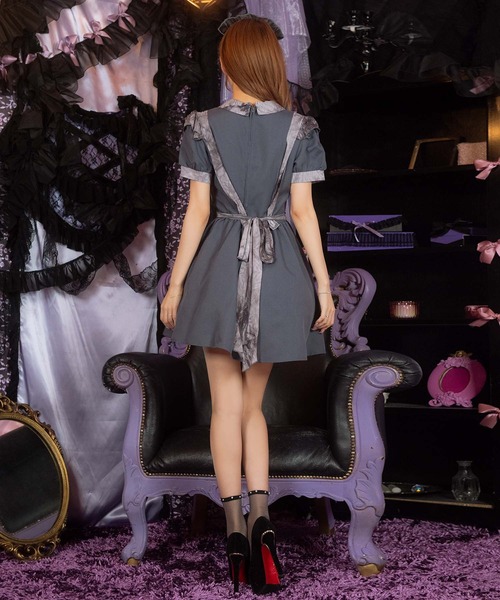 Tika（ティカ）の「コスプレ Cuteゴシックホラー映えメイド（コスチューム/パーティーグッズ・レディース・チャコールグレー・M）」の5枚目の写真