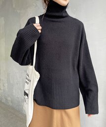 ウールカシミヤ タートルネックプルオーバー