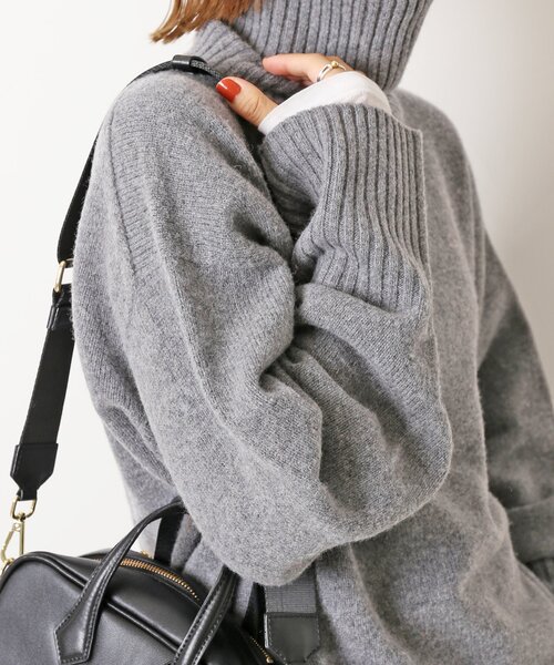 Spick & Span（スピックアンドスパン）の「ウールカシミヤ タートルネックプルオーバー（ニット/セーター・レディース・グレー/ブラック/レッド/ブルー系その他/ベージュ・FREE）」の6枚目の写真