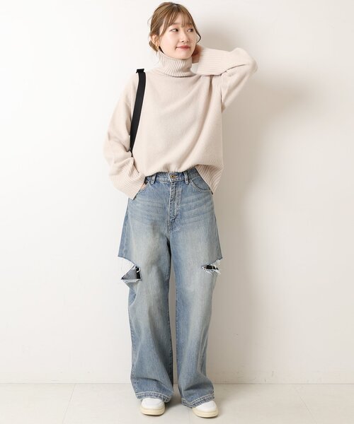 Spick & Span（スピックアンドスパン）の「ウールカシミヤ タートルネックプルオーバー（ニット/セーター・レディース・グレー/ブラック/レッド/ブルー系その他/ベージュ・FREE）」の10枚目の写真