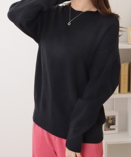 Lace Ladies(レースレディース)の「クルーネックベーシックゆるニットプルオーバー(ニット/セーター・レディース・アイボリー/モカ/ブラック/グレー・FREE)」の13枚目の写真