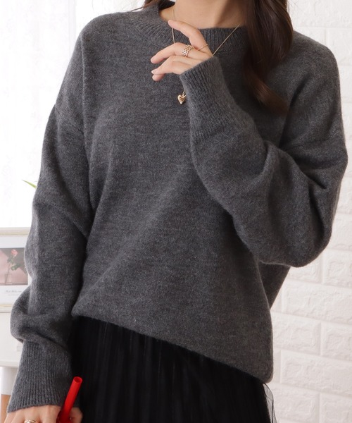 Lace Ladies(レースレディース)の「クルーネックベーシックゆるニットプルオーバー(ニット/セーター・レディース・アイボリー/モカ/ブラック/グレー・FREE)」の17枚目の写真