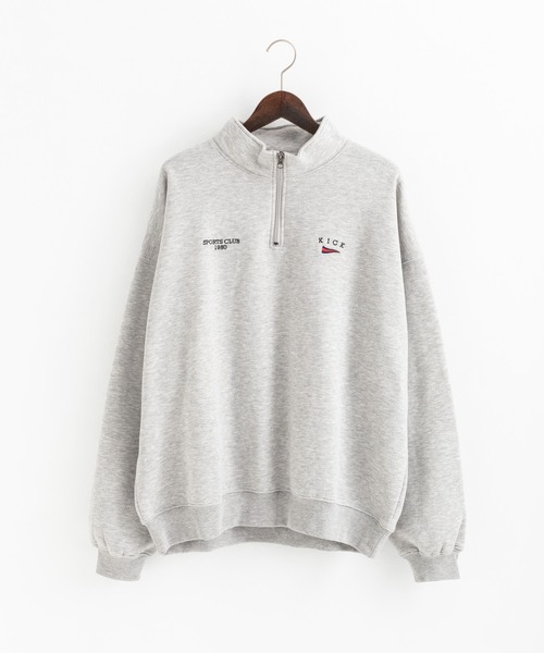 Ressaca(レサーカ)の「ハーフジップトレーナー裏起毛プルオーバー トラックジャケット オーバーサイズ(スウェット・メンズ・ブルー/ブラック/グリーン/グレー/オートミール・XL/M/L)」の17枚目の写真