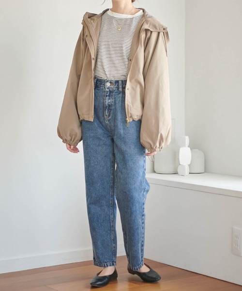 mil（ミル）の「【150㎝前後の小柄さんサイズ】バックフリルマウンテンパーカー【洗える】（マウンテンパーカー・レディース・ピンクベージュ/モカ/グレイッシュベージュ・XS/S）」の14枚目の写真