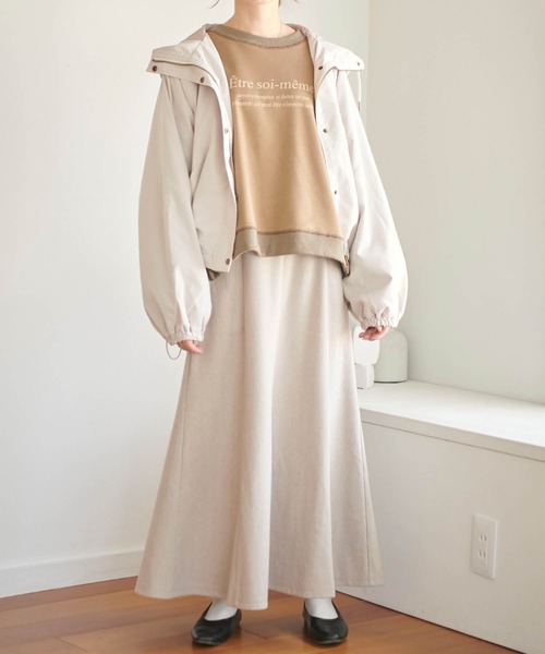 mil（ミル）の「【150㎝前後の小柄さんサイズ】バックフリルマウンテンパーカー【洗える】（マウンテンパーカー・レディース・ピンクベージュ/モカ/グレイッシュベージュ・XS/S）」の18枚目の写真