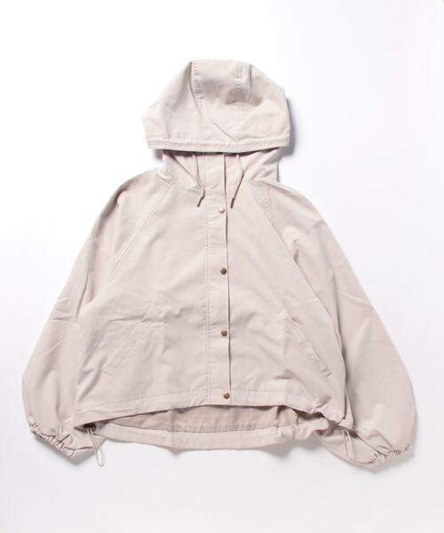 mil（ミル）の「【150㎝前後の小柄さんサイズ】バックフリルマウンテンパーカー【洗える】（マウンテンパーカー・レディース・ピンクベージュ/モカ/グレイッシュベージュ・XS/S）」の8枚目の写真