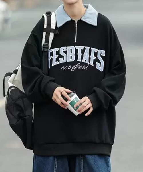 ALL RUNS（オールランズ）の「カレッジロゴハーフジップスウェット