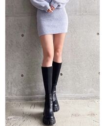 GYDA | 【セットアップ着用可】シャギースパンコール ニットスカートライクショートパンツ(スカート)