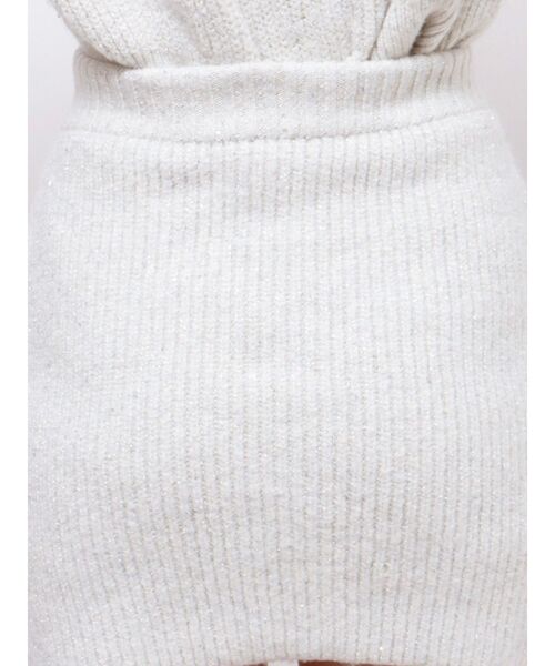 GYDA（ジェイダ）の「【セットアップ着用可】シャギースパンコール ニットスカートライクショートパンツ（スカート・レディース・オフホワイト/パープル・FREE）」の18枚目の写真