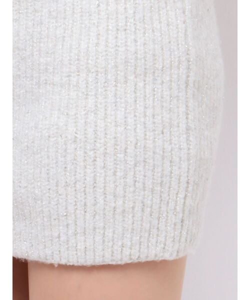 GYDA（ジェイダ）の「【セットアップ着用可】シャギースパンコール ニットスカートライクショートパンツ（スカート・レディース・オフホワイト/パープル・FREE）」の19枚目の写真