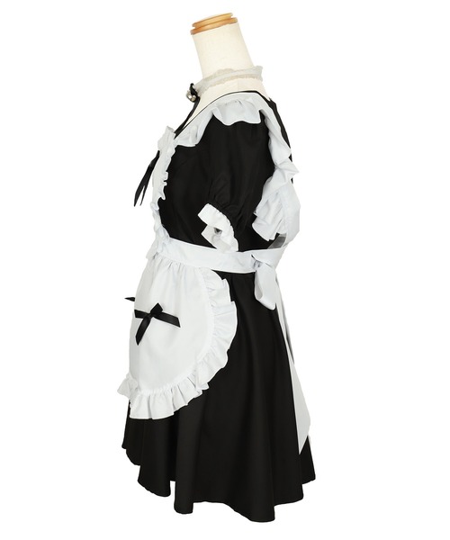 Tika（ティカ）の「コスプレ ロリータ風ハートフリルCuteメイド [6点セット]（コスチューム/パーティーグッズ・レディース・ワインレッド/ブラック・M）」の11枚目の写真