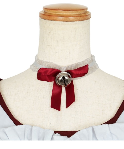 Tika（ティカ）の「コスプレ ロリータ風ハートフリルCuteメイド [6点セット]（コスチューム/パーティーグッズ・レディース・ワインレッド/ブラック・M）」の22枚目の写真