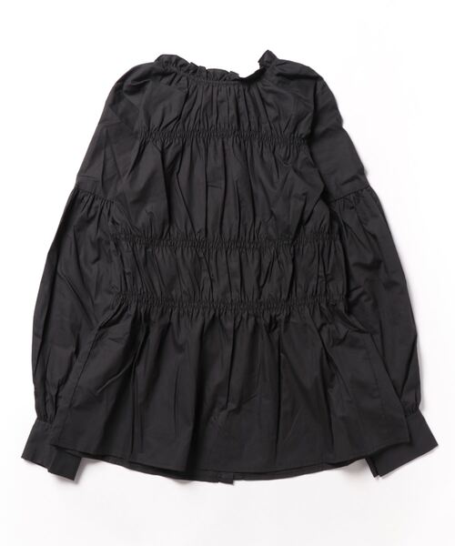 STYLEBLOCK（スタイルブロック）の「ブロードシャーリングブラウス（シャツ/ブラウス・レディース・パープル/ホワイト/ブラック/ネイビー・M）」の3枚目の写真