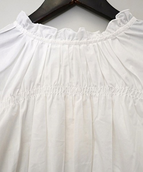 STYLEBLOCK（スタイルブロック）の「ブロードシャーリングブラウス（シャツ/ブラウス・レディース・パープル/ホワイト/ブラック/ネイビー・M）」の10枚目の写真