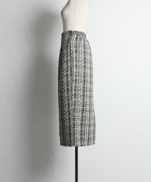 &. NOSTALGIA(アンドドットノスタルジア)の「【ZOZO限定】MIXツイードタイトスカート(スカート・レディース・グレー/ブラック・M)」の16枚目の写真