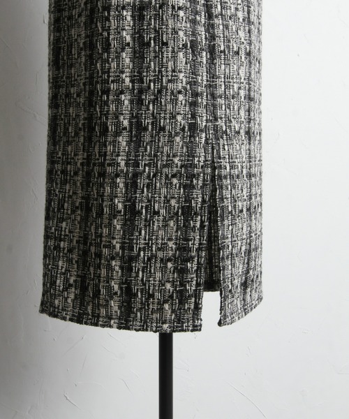 &. NOSTALGIA(アンドドットノスタルジア)の「【ZOZO限定】MIXツイードタイトスカート(スカート・レディース・グレー/ブラック・M)」の19枚目の写真