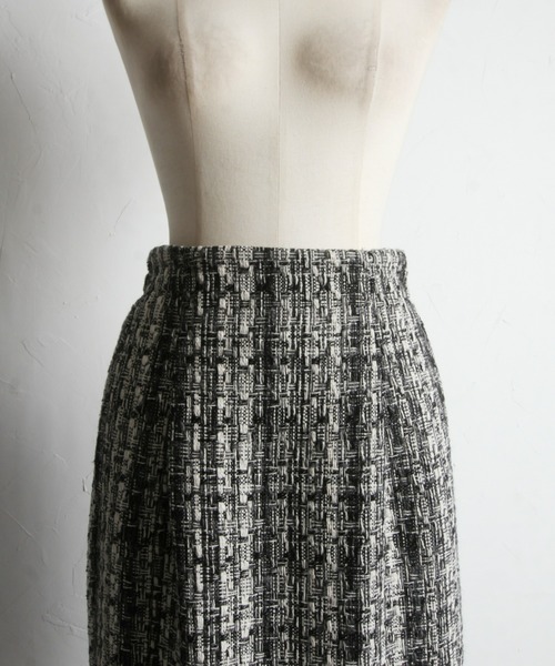 &. NOSTALGIA(アンドドットノスタルジア)の「【ZOZO限定】MIXツイードタイトスカート(スカート・レディース・グレー/ブラック・M)」の20枚目の写真