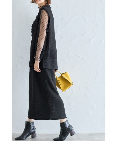 &. NOSTALGIA(アンドドットノスタルジア)の「【ZOZO限定】MIXツイードタイトスカート(スカート・レディース・グレー/ブラック・M)」の9枚目の写真