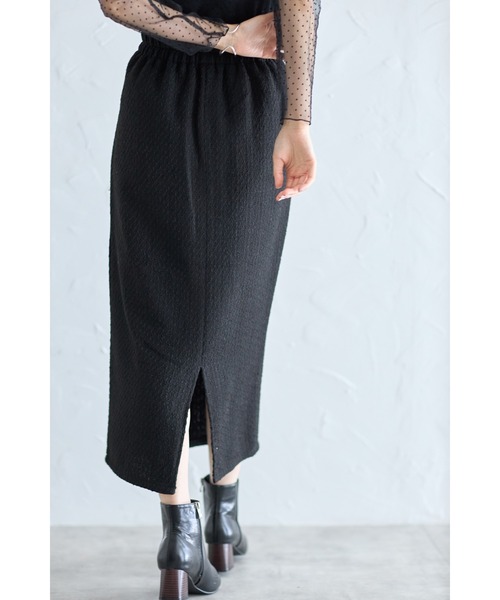 &. NOSTALGIA(アンドドットノスタルジア)の「【ZOZO限定】MIXツイードタイトスカート(スカート・レディース・グレー/ブラック・M)」の11枚目の写真