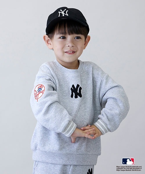 petit main(プティマイン)の「【MLB】ロゴトレーナー(スウェット・キッズ・ネイビー/アイボリー/ホワイト系その他・120cm/100cm/110cm/130cm/80cm/90cm)」の2枚目の写真