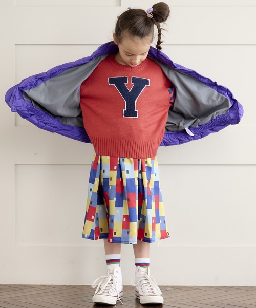 BIG FIELD（ビッグフィールド）の「クライマービッグポケットキルトベスト（90～150cm）（ダウンベスト・キッズ・ブラック/オレンジ/グリーン/パープル・130/140/100/150/110/90/120）」の6枚目の写真