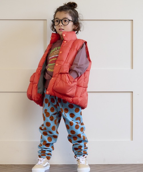 BIG FIELD（ビッグフィールド）の「クライマービッグポケットキルトベスト（90～150cm）（ダウンベスト・キッズ・ブラック/オレンジ/グリーン/パープル・130/140/100/150/110/90/120）」の12枚目の写真