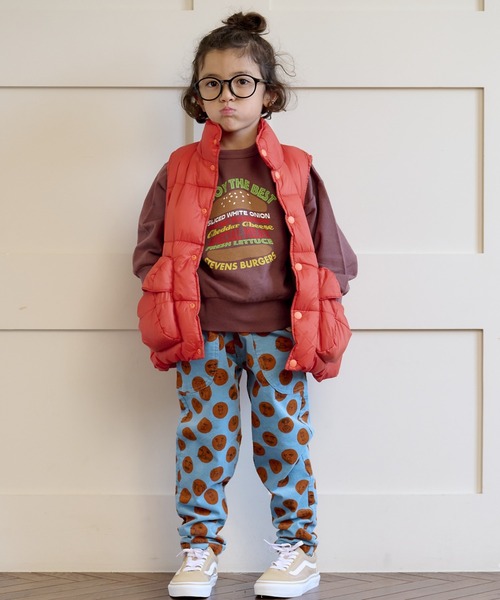 BIG FIELD（ビッグフィールド）の「クライマービッグポケットキルトベスト（90～150cm）（ダウンベスト・キッズ・ブラック/オレンジ/グリーン/パープル・130/140/100/150/110/90/120）」の13枚目の写真