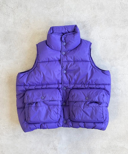 BIG FIELD（ビッグフィールド）の「クライマービッグポケットキルトベスト（90～150cm）（ダウンベスト・キッズ・ブラック/オレンジ/グリーン/パープル・130/140/100/150/110/90/120）」の15枚目の写真