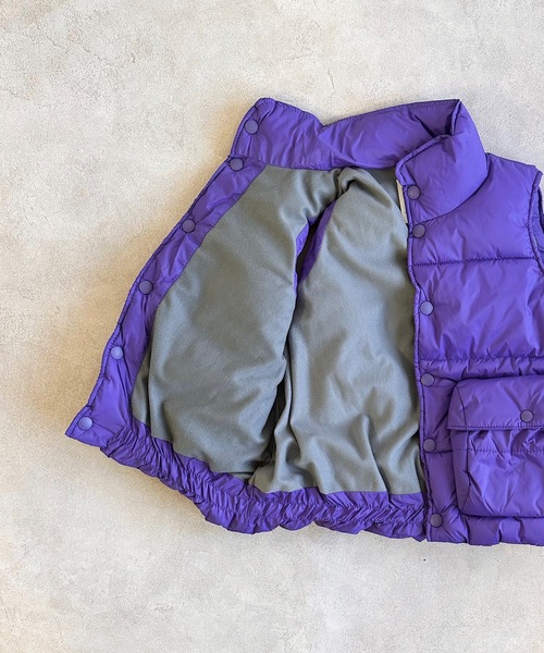 BIG FIELD（ビッグフィールド）の「クライマービッグポケットキルトベスト（90～150cm）（ダウンベスト・キッズ・ブラック/オレンジ/グリーン/パープル・130/140/100/150/110/90/120）」の17枚目の写真