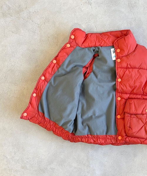 BIG FIELD（ビッグフィールド）の「クライマービッグポケットキルトベスト（90～150cm）（ダウンベスト・キッズ・ブラック/オレンジ/グリーン/パープル・130/140/100/150/110/90/120）」の20枚目の写真