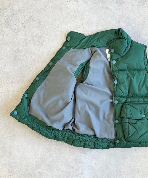 BIG FIELD（ビッグフィールド）の「クライマービッグポケットキルトベスト（90～150cm）（ダウンベスト・キッズ・ブラック/オレンジ/グリーン/パープル・130/140/100/150/110/90/120）」の22枚目の写真