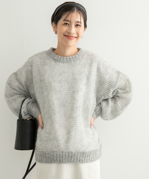 FRAMeWORK モヘヤ Mix ローゲージニット セール】モヘヤミックスローゲージニット（ニット/セーター