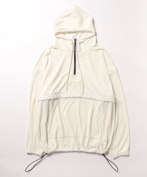 Lull（ルル）の「【Lull / ルル】2WAYパイルアノラックパーカー（パーカー・レディース・ブラック/グレー/アイボリー/ネイビー・ONESIZE）」の16枚目の写真