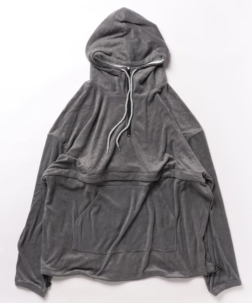 Lull（ルル）の「【Lull / ルル】2WAYパイルアノラックパーカー（パーカー・レディース・ブラック/グレー/アイボリー/ネイビー・ONESIZE）」の15枚目の写真