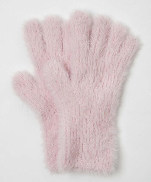 WEGO（ウィゴー）の「WEGO/指出し穴付きシャギーグローブ（手袋・レディース・ホワイト/ライトピンク/ベージュ/ライトグレー・FREE）」の15枚目の写真