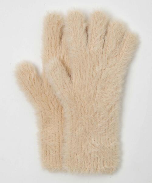 WEGO（ウィゴー）の「WEGO/指出し穴付きシャギーグローブ（手袋・レディース・ホワイト/ライトピンク/ベージュ/ライトグレー・FREE）」の16枚目の写真