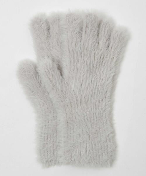 WEGO（ウィゴー）の「WEGO/指出し穴付きシャギーグローブ（手袋・レディース・ホワイト/ライトピンク/ベージュ/ライトグレー・FREE）」の18枚目の写真
