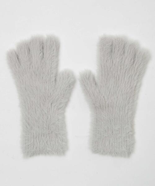 WEGO（ウィゴー）の「WEGO/指出し穴付きシャギーグローブ（手袋・レディース・ホワイト/ライトピンク/ベージュ/ライトグレー・FREE）」の19枚目の写真
