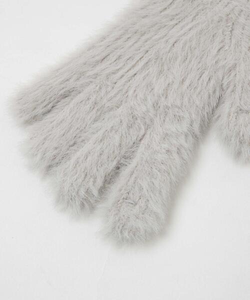 WEGO（ウィゴー）の「WEGO/指出し穴付きシャギーグローブ（手袋・レディース・ホワイト/ライトピンク/ベージュ/ライトグレー・FREE）」の21枚目の写真