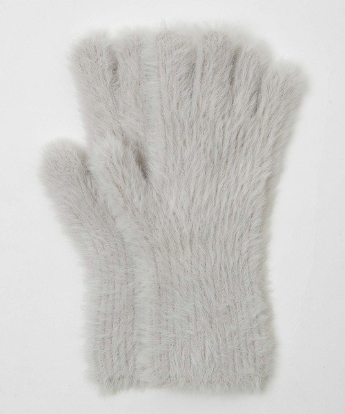 WEGO（ウィゴー）の「WEGO/指出し穴付きシャギーグローブ（手袋・レディース・ホワイト/ライトピンク/ベージュ/ライトグレー・FREE）」の10枚目の写真