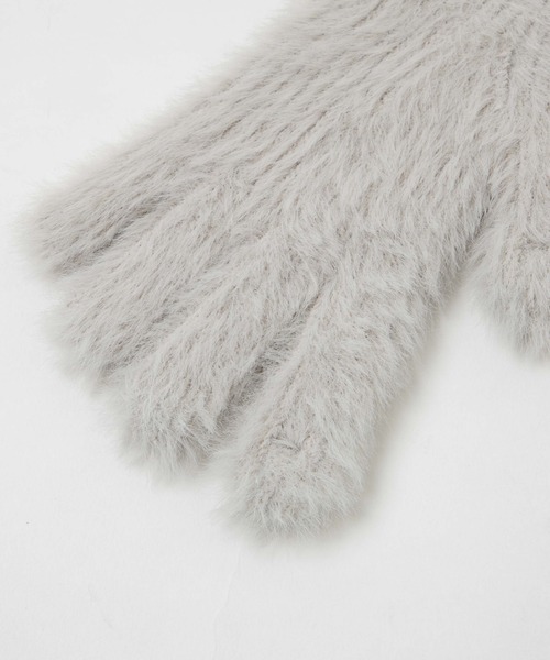 WEGO（ウィゴー）の「WEGO/指出し穴付きシャギーグローブ（手袋・レディース・ホワイト/ライトピンク/ベージュ/ライトグレー・FREE）」の13枚目の写真