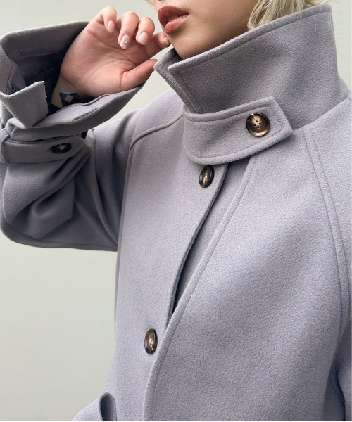 セール】エコウール2WAYスタンドコート（ステンカラーコート）｜SpRay