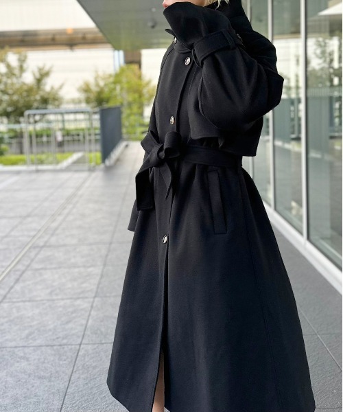 セール】エコウール2WAYスタンドコート（ステンカラーコート）｜SpRay