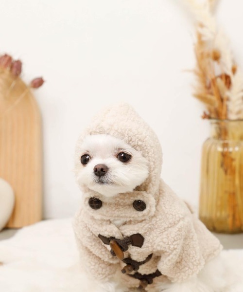 ダッフルボアフーディーコート / 犬服 / ドッグウェア（ペット